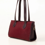 HastyBag Burgundy Suede Shoulder Bag - Image 2