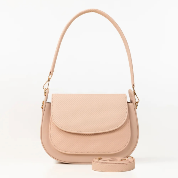 HastyBag Chic Beige Saddle Shoulder Bag