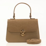HastyBag Textured Brown Top Handle Bag